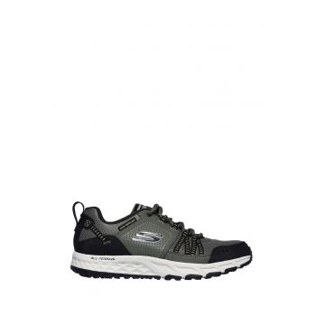 Pantofi sport cu insertii de piele Escape Plan - Maro taupe/Negru21`3 - Negru/Maro taupe