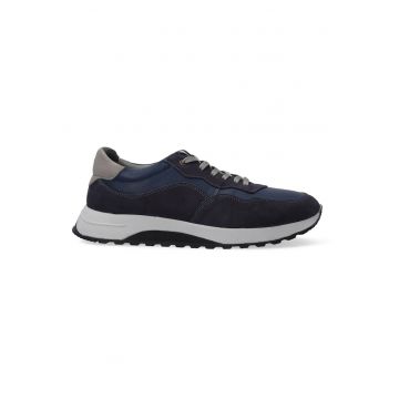 Pantofi sport cu insertii din piele nabuc