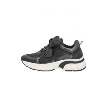 Pantofi sport cu insertii din plasa - Negru