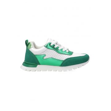 Pantofi sport cu perforatii - din piele
