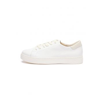 Pantofi sport de piele cu sireturi Nora - Alb