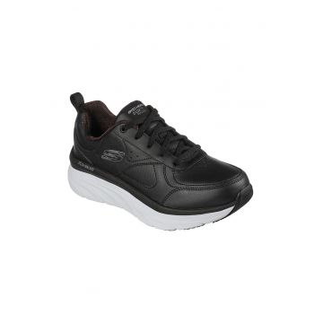Pantofi sport de piele ecologica si piele D'LUX WALKER - Negru stins