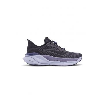 Pantofi sport din material textil cu sireturi elastice - Gri inchis/Gri carbune