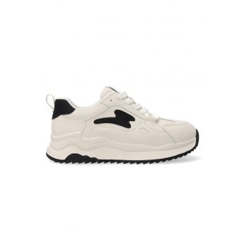 Pantofi sport din piele cu garnituri contrastante