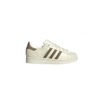 Pantofi sport din piele cu garnituri din piele intoarsa Superstar II - Kaki/Crem