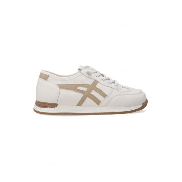 Pantofi sport din piele cu insertii contrastante