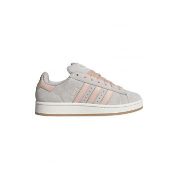 Pantofi sport din piele intoarsa Campus 00s - Gri deschis/Roz pal
