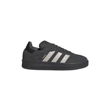 Pantofi sport din piele intoarsa cu insertii din material textil Samba - Gri deschis/Gri antracit
