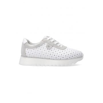 Pantofi sport din piele naturala cu decupaje