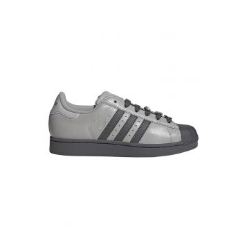 Pantofi sport din piele Superstar II - Negru/Gri inchis