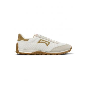 Pantofi sport Drift Walk cu garnituri din piele intoarsa - Alb/Alb murdar