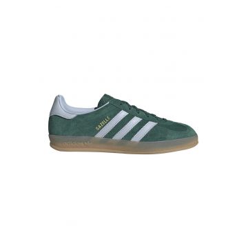 Pantofi sport Gazelle de piele intoarsa - Alb optic/Caramel/Verde feriga