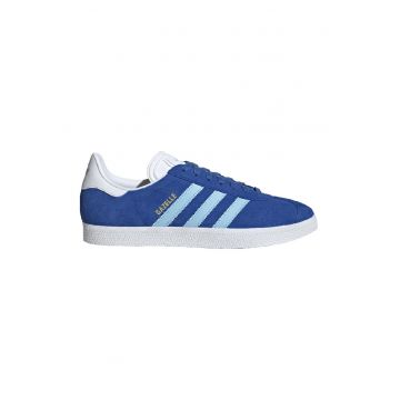 Pantofi sport Gazelle din piele intoarsa - Alb/Albastru royal