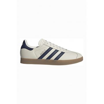 Pantofi sport Gazelle low-cut de piele ecologica - Albastru ultramarin/Bej deschis
