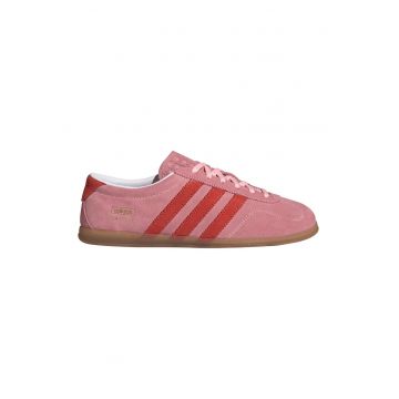 Pantofi sport Gazelle low-cut din piele intoarsa cu logo - Portocaliu/Roz
