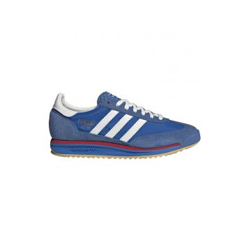 Pantofi sport SL 72 cu garnituri de piele intoarsa - Alb/Albastru prafuit/Albastru royal