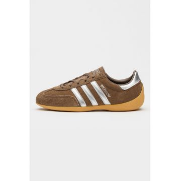 Pantofi sport Spezial de piele intoarsa si piele pentru handbal - Maro/Argintiu