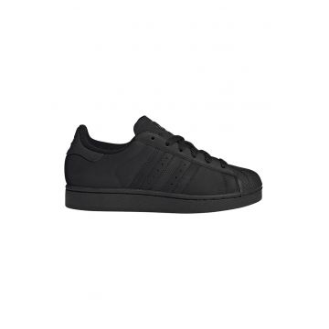 Pantofi sport Superstar II din piele nabuc - Negru