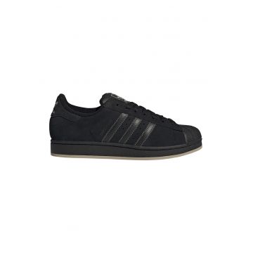 Pantofi sport Superstar II low-cut de piele intoarsa - Negru