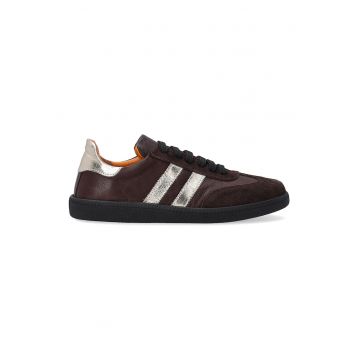 Sneakersi de dama maro din piele