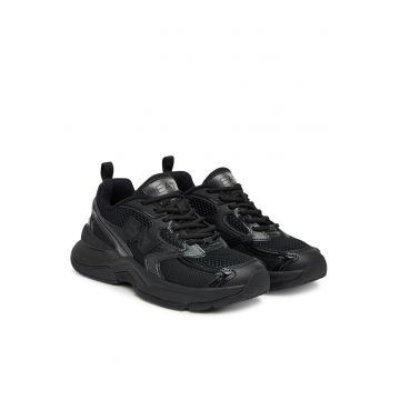Tenisi barbati -  Emporio Armani - piele ecologica - negru - material textil