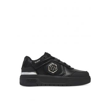 Tenisi barbati -  piele ecologica - negru - stil modern - confort maxim -