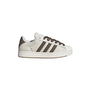 Tenisi low-cut din piele intoarsa Superstar - Maro/Alb murdar