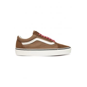 Tenisi unisex  Old Skool VN000D6WRP - piele naturala - maro/roz