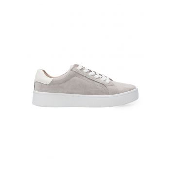 Pantofi flatform din piele intoarsa
