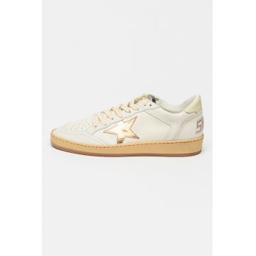 Pantofi sport Ball Star Double Quarter din piele - Alb murdar/Bej deschis