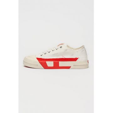 Pantofi sport canvas low-cut Verse - Rosu/Alb murdar