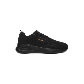 Pantofi sport dama -  negru - material sintetic - talpa groasa -