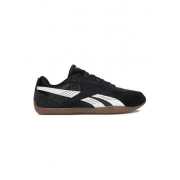 Pantofi sport dama -  negru - piele naturala si textil