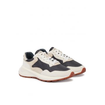 Pantofi sport dama -  piele intoarsa/textil - multicolor