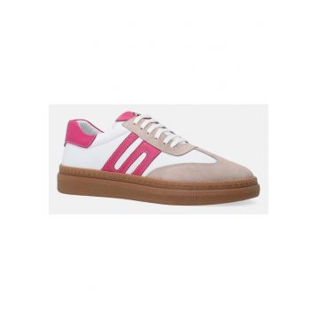 Pantofi sport de piele cu garnituri de piele intoarsa