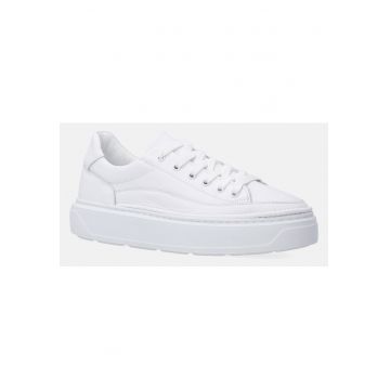 Pantofi sport de piele cu talpa inalta -