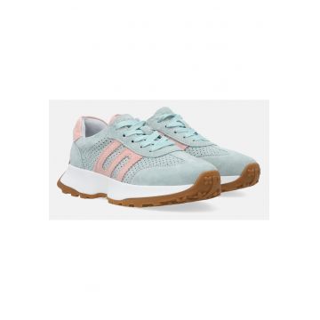 Pantofi sport de piele intoarsa cu sireturi
