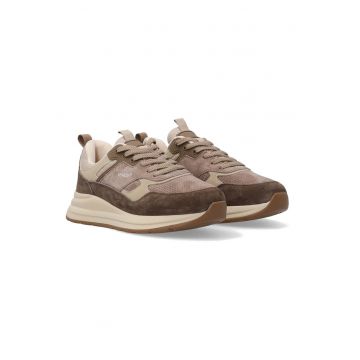 Pantofi sport de piele intoarsa cu talpa wedge