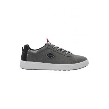 Pantofi sport din denim cu garnitura de piele