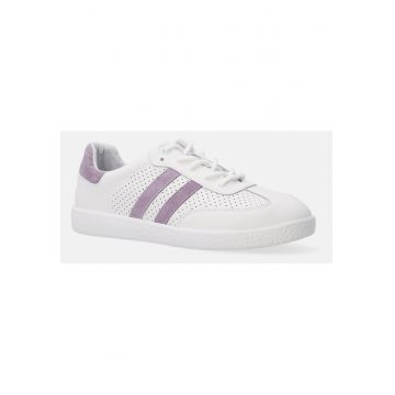 Pantofi sport din piele cu accente violet