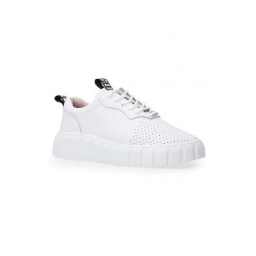 Pantofi sport din piele cu detalii perforate