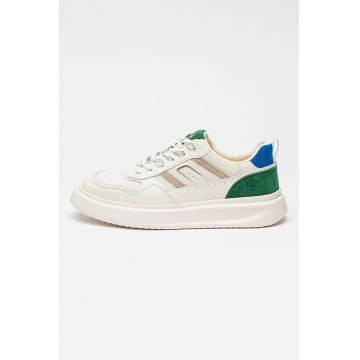 Pantofi sport din piele cu garnituri din plasa Connell - Alb