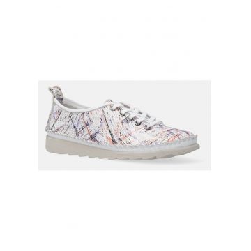Pantofi sport din piele cu imprimeu abstract
