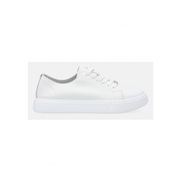 Pantofi sport din piele cu logo metalic