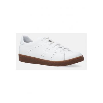 Pantofi sport din piele cu perforatii laterale