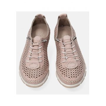 Pantofi sport din piele cu profil jos si perforatii Pantofi