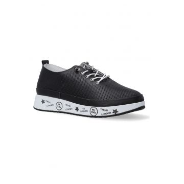 Pantofi sport din piele cu talpa cu model