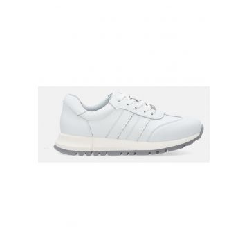 Pantofi sport din piele cu varf rotund