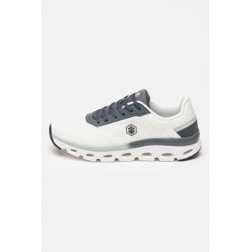 Pantofi sport din piele ecologica cu garnituri din material textil Mutombo - Alb/Albastru prafuit