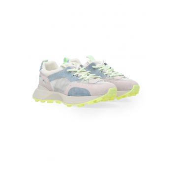 Pantofi sport din piele intoarsa cu garnituri
